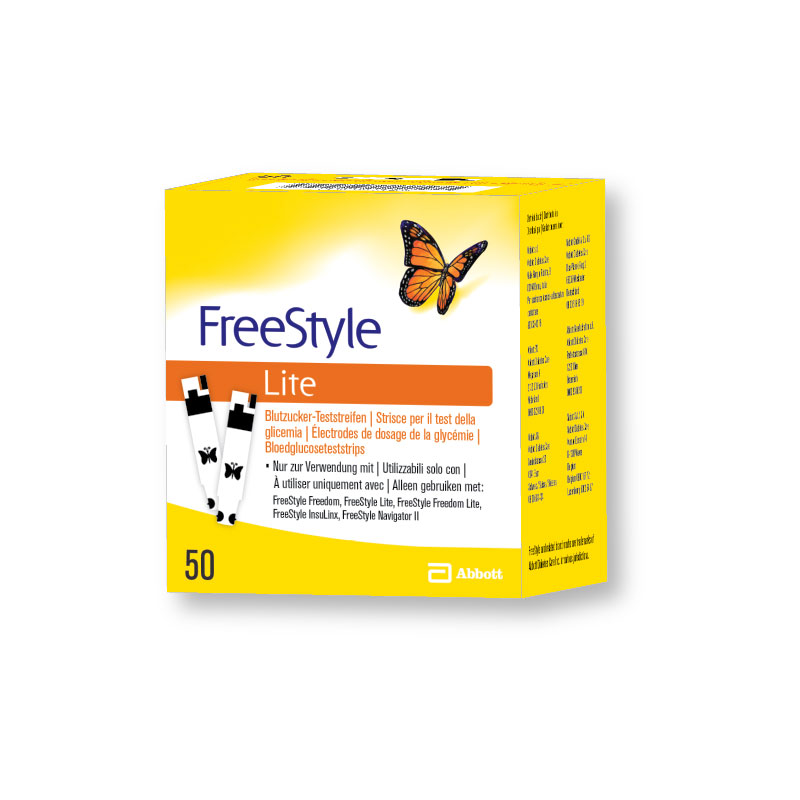 FreeStyle Lite Blutzuckerteststreifen 50 Stück Verpackung