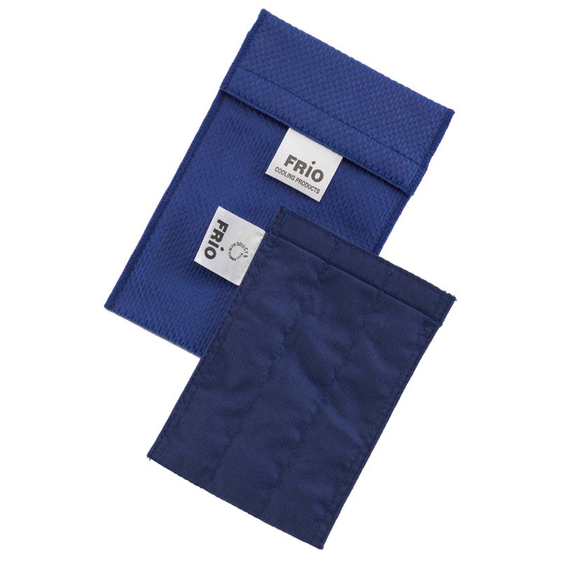FRIO Pumpen Tasche Blau 9 * 11 cm mit Innen- und Außentasche