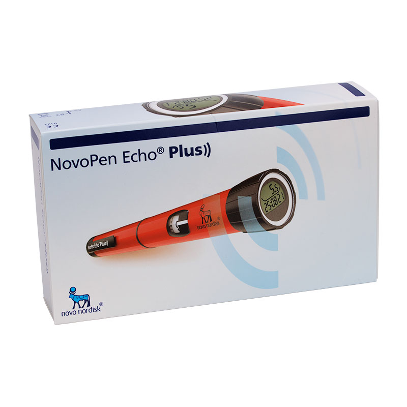 NovoPen ECHO Plus Smart Insulinpen Rot 0,5er Schritte Verpackung
