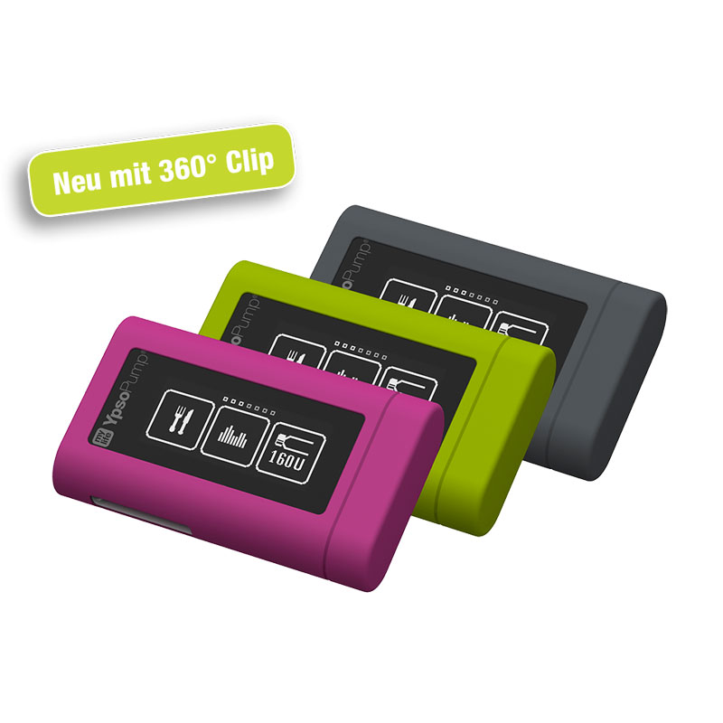 mylife YpsoPump Silikon Cover in den Faben grün, grau und pink