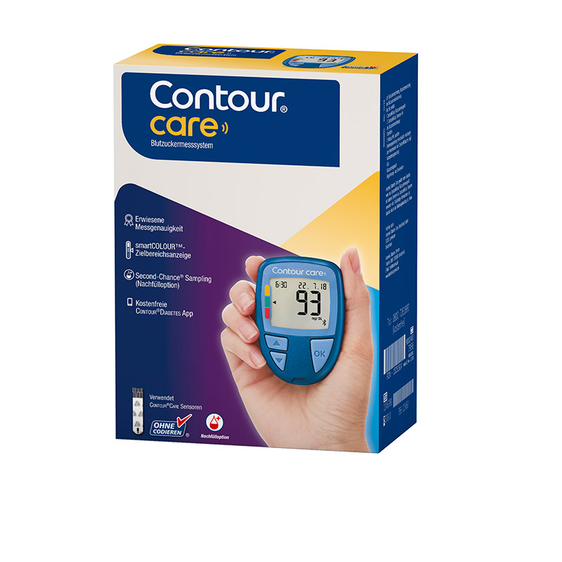 CONTOUR CARE Blutzuckermessgerät in mg/dl Verpackung