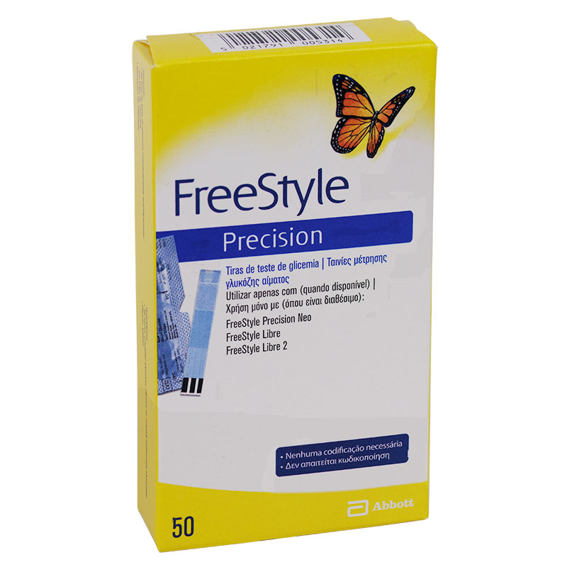 FreeStyle Precision Blutzuckerteststreifen 50 Stück Verpackung