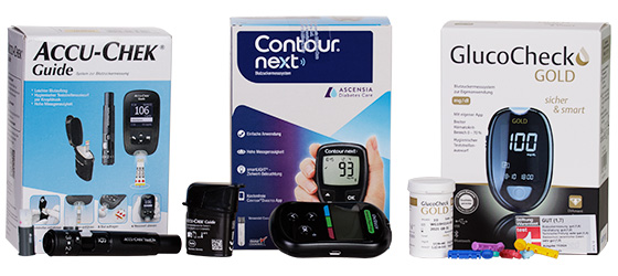 verschiedene Blutzuckermessgeräte