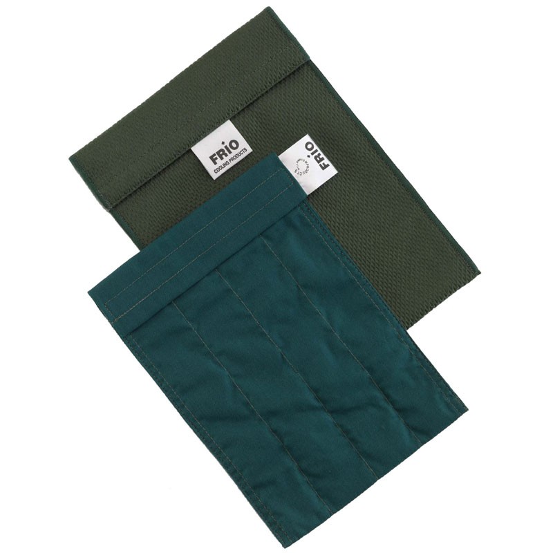 FRIO Große Tasche Grün 14 * 19 cm mit Außen- und Innentasche