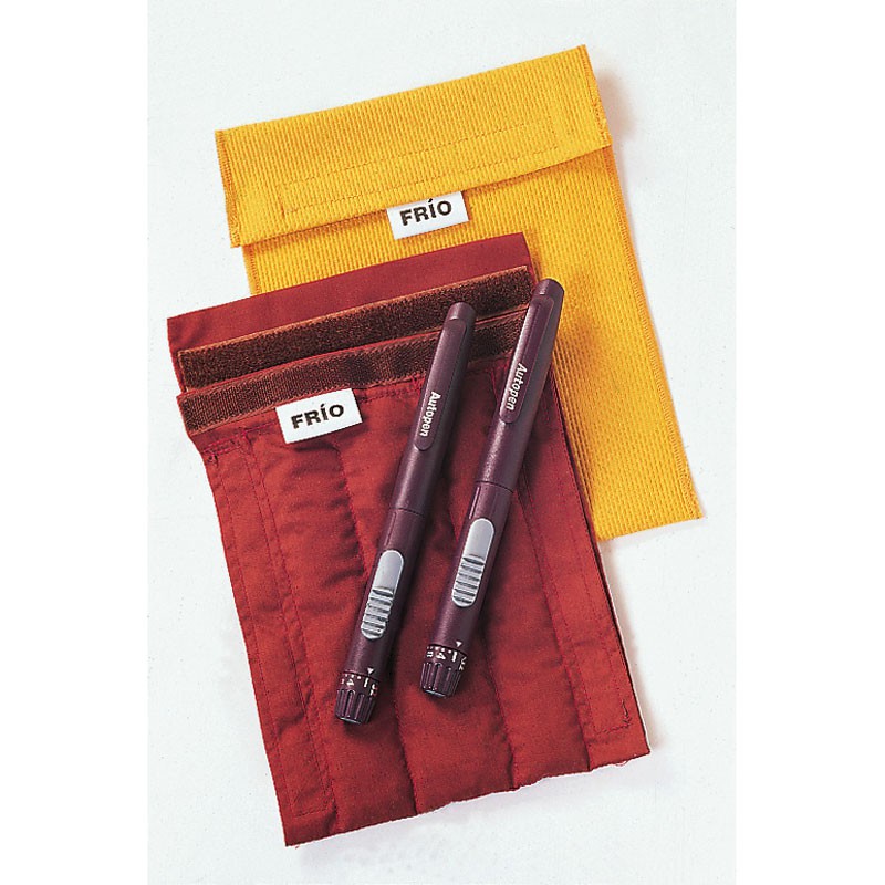 FRIO Große Tasche Gelb 14 * 19 cm mit Außen- und Innentasche