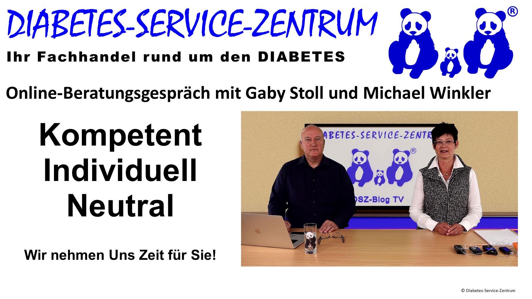 Plakat für das Webinar Onlineberatung mit Frau Stoll und Herr Winkler