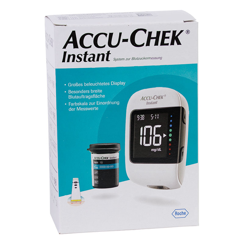 Accu Chek Instant Blutzuckermessgerät in mg/dl Verpackung